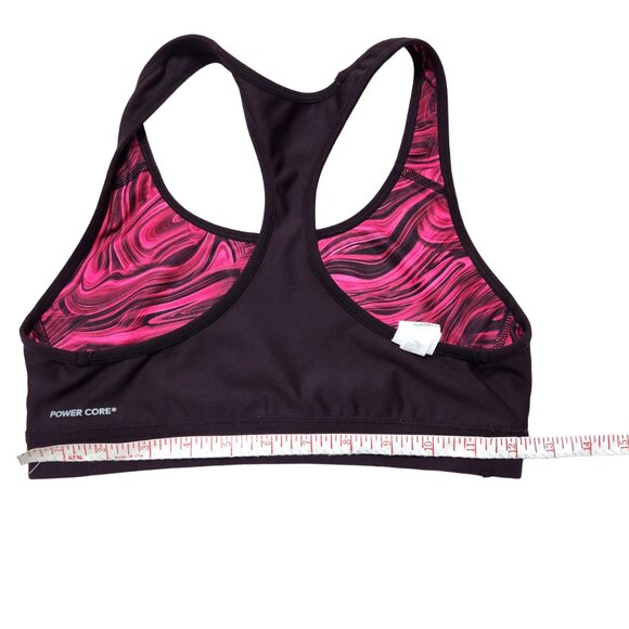 Champion Power Core Racerback Sports Bra Reversible Pink Marble to Brown Size M - Picture 9 of 12
